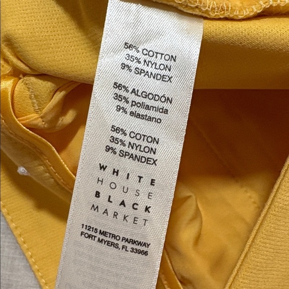 White House Black Market Yellow Ankle Pants Size 6Long - Picture 10 of 12